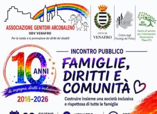 Famiglie, diritti e comunità: a Venafro i dieci anni dell’Associazione Genitori Arcobaleno famiglie diritti comunità venafro