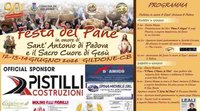 Festa del pane Gilldone 2026