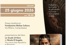 Lo scudo di Kòra: a Campobasso il romanzo epico di D’Angelo lo scudo di kora 25 giugno 2026