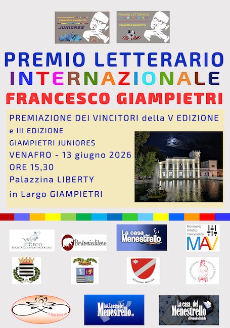 Venafro, il 13 giugno le premiazioni dei Premi Giampietri