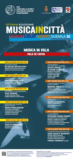 programma musica in villa luglio agosto 2026