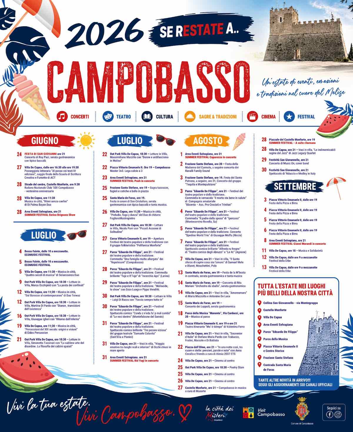 cartellone estivo campobasso 2026