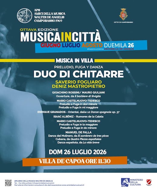 duo di chitarre 26 luglio 2026