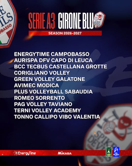 elenco serie a3 2026-2027