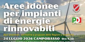 Energie rinnovabili e aree idonee: il 24 luglio a Campobasso il confronto nazionale sulle best practices per il futuro del Molise energie rinnovabili aree idonee