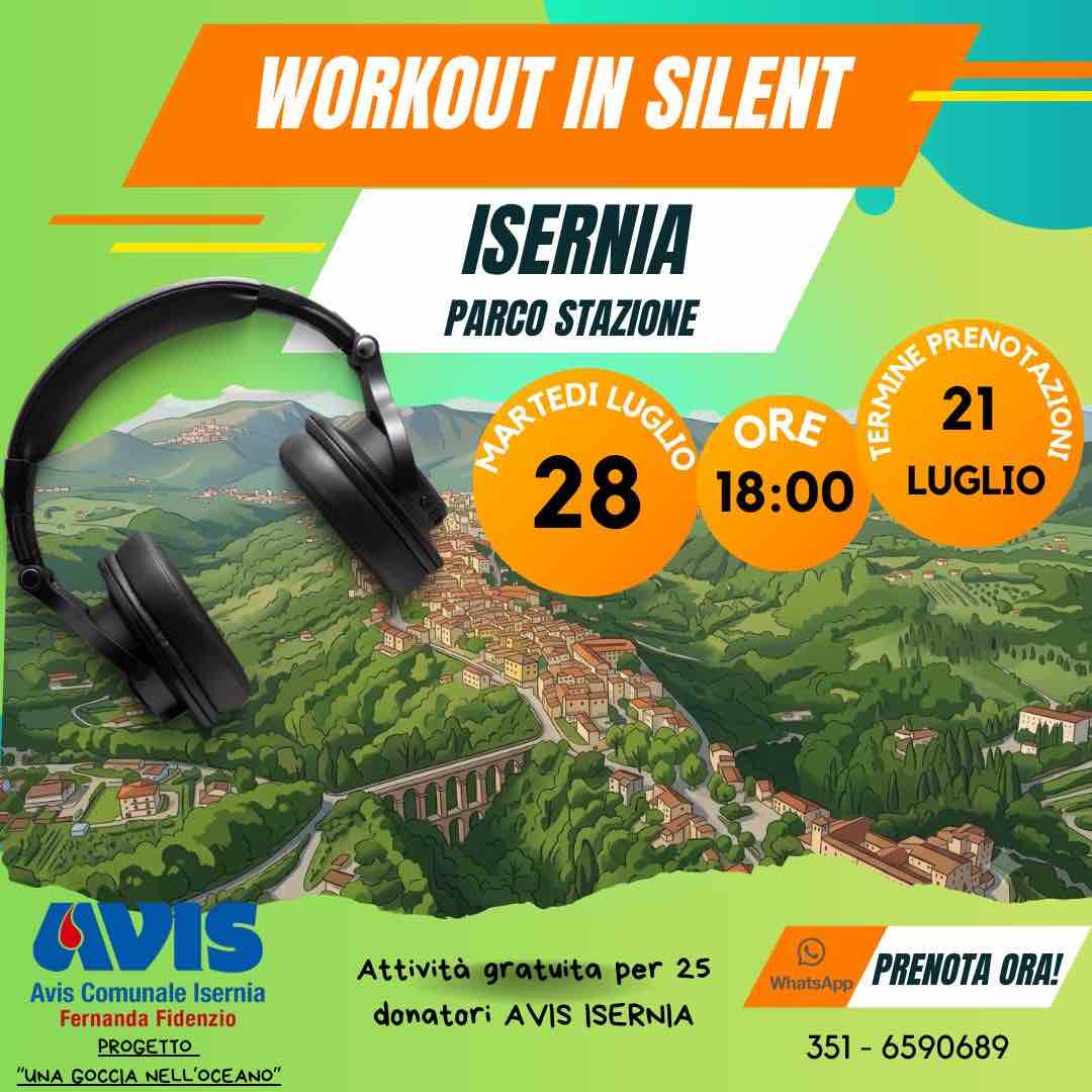 workout in silent isernia 28 luglio 2026