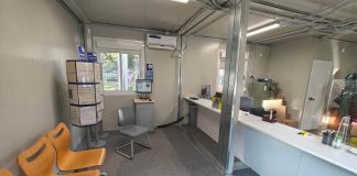 prefabbricato modualre a uso ufficio postale
