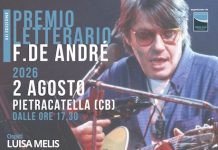 Pietracatella celebra Fabrizio De André: domani il Premio Letterario e la tappa molisana del Tour “Parlare Musica” premio de andre 2 agosto 2026