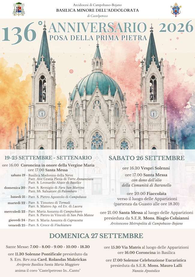 136 anniversario posa prima pietra