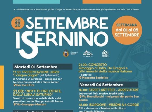settembre isernino 2026