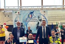 Boccia Paralimpica, bronzo tricolore per Samuele Tullo ai Campionati Italiani di Padova tullo con favre e santucci