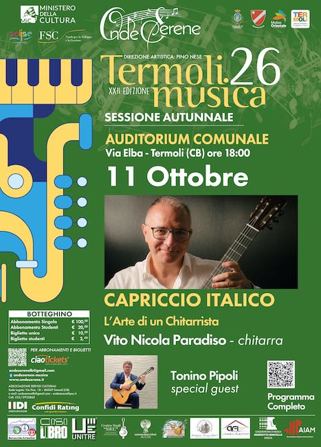 capriccio italico 11 ottobre 2026