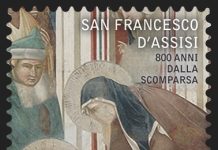 A Campobasso l’annullo speciale dedicato a San Francesco d’Assisi per gli 800 anni dalla morte francobollo San Francesco d'Assisi