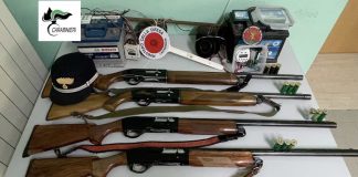 Caccia illegale in Alto Molise, sequestrati richiami acustici e armi: denunciate cinque persone fucili da caccia