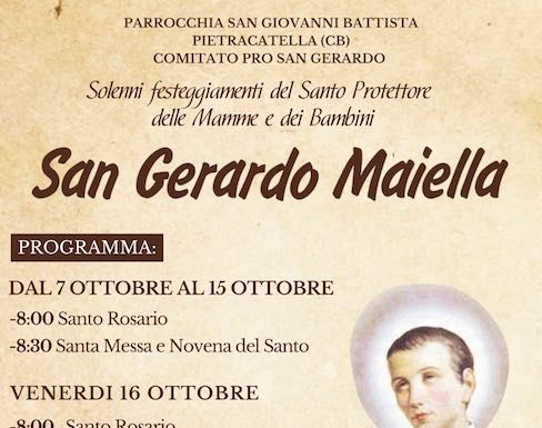Eventi in Molise il 17 ottobre 2026: sagre, mostre, concerti, teatro san gerardo